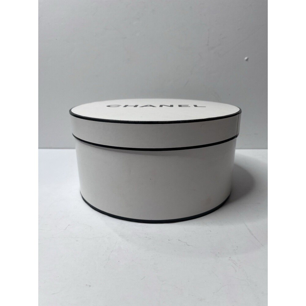 Chanel White Round 8" Empty Perfume Gift Box - Picture 2 of 9